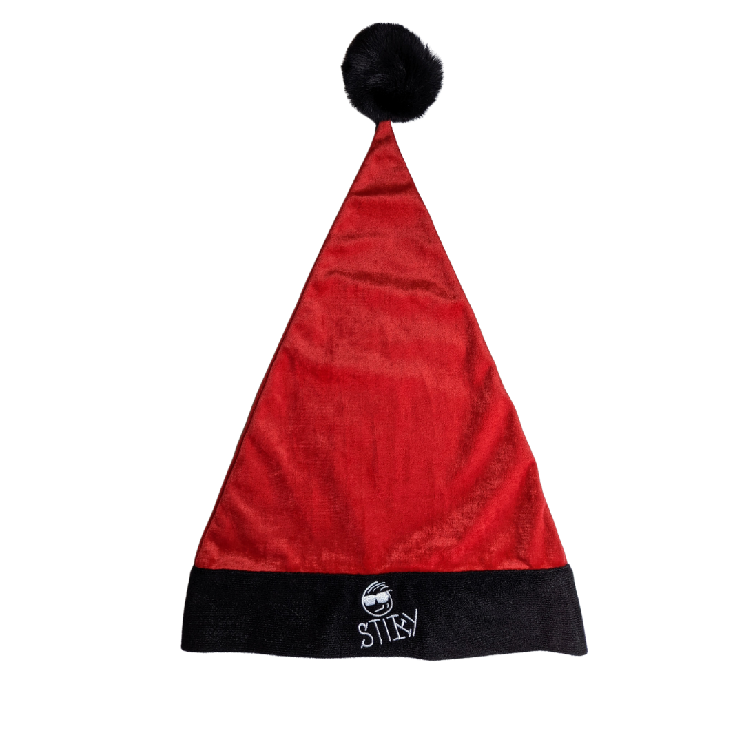 Black Stiky Santa Hat